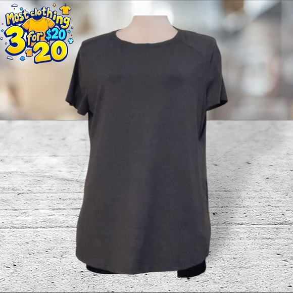 Avia athletic Tshirt charcoal gray size L 12-14 - Picture 1 of 10